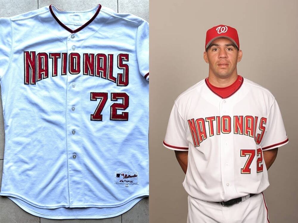 DIAZ Washington Nationals 2006 Majestic Game TI 0062 jersey 48 Authentic MLB vtg